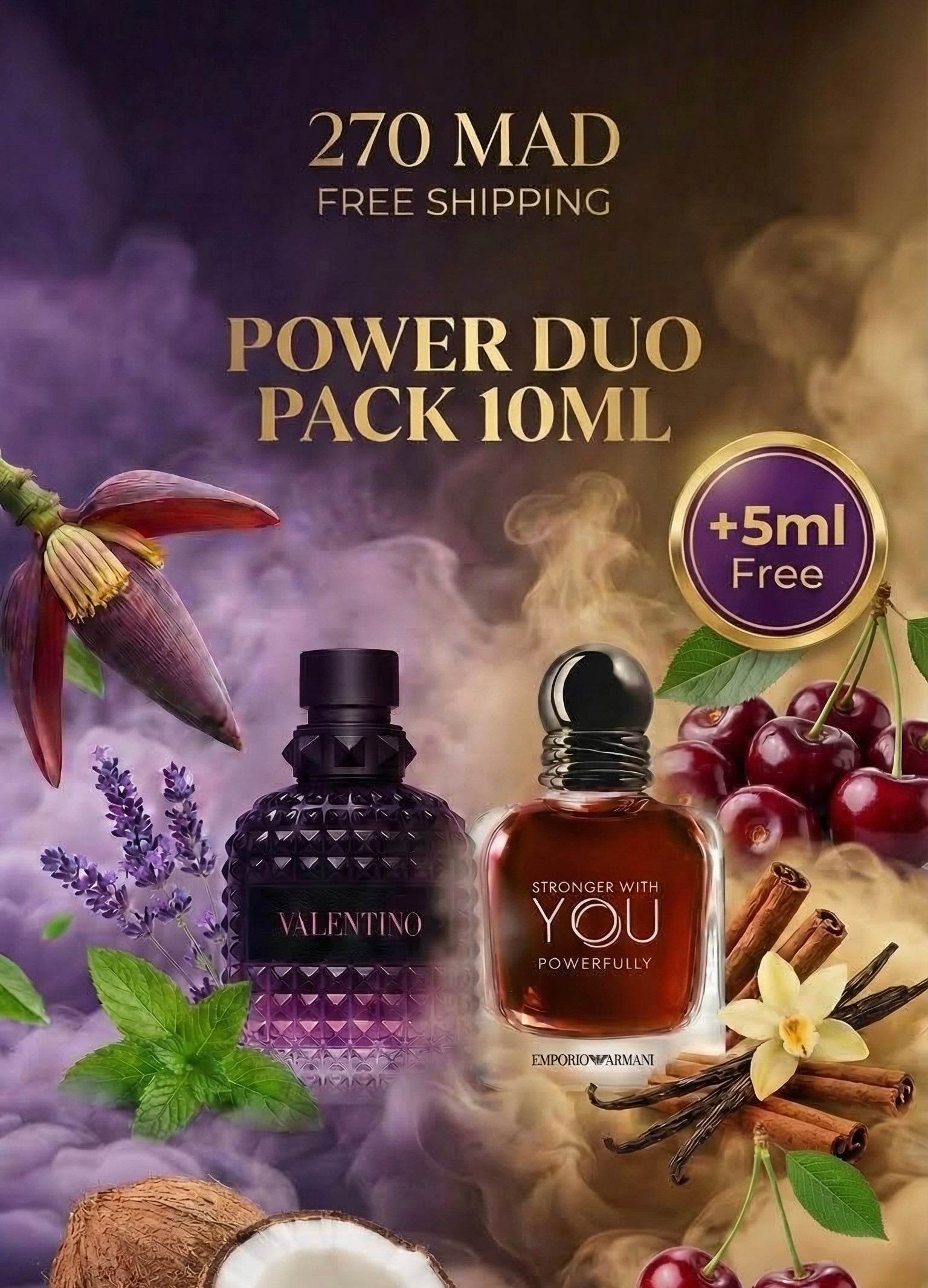 10 ml Stronger with You Powerfully + Valentino Uomo Born in Roma Purple Melancholia